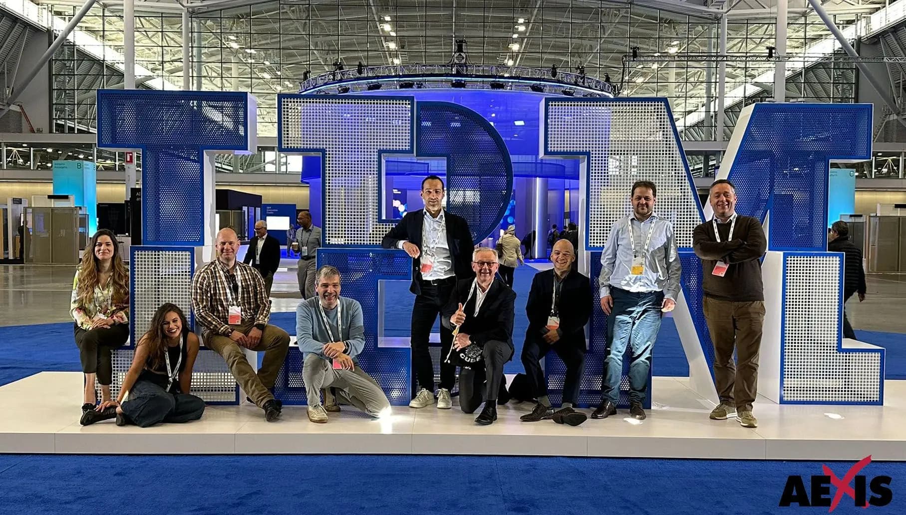 The AEXIS team at an IBM event