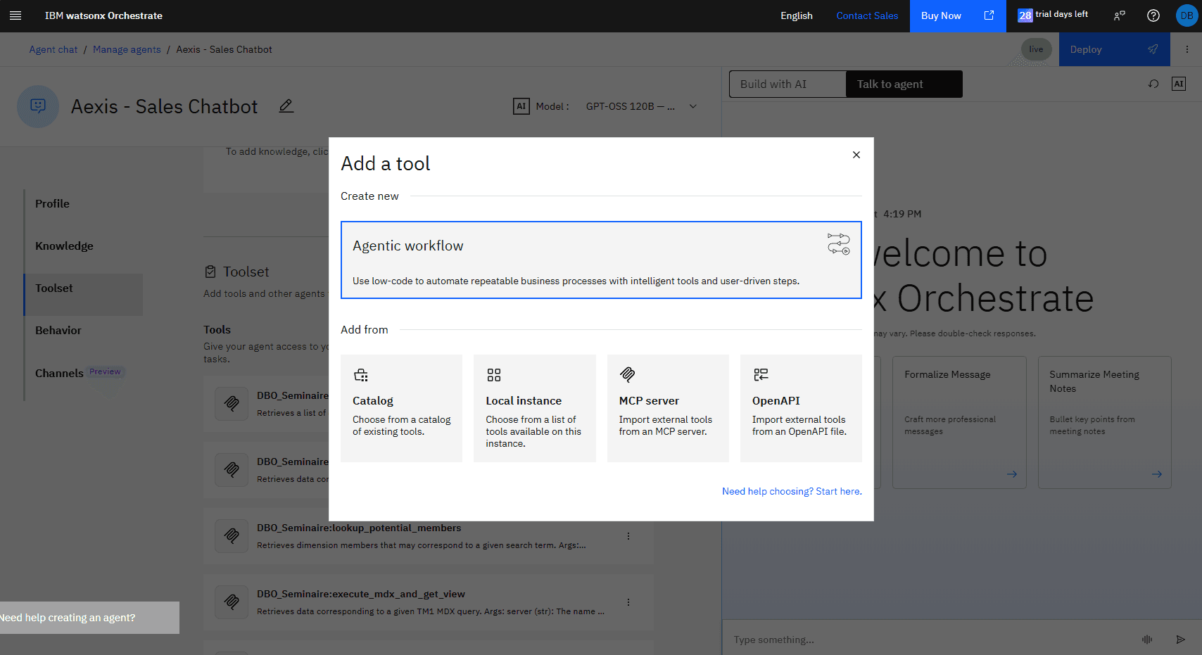 watsonx Orchestrate agentic workflow for multi-agent orchestration